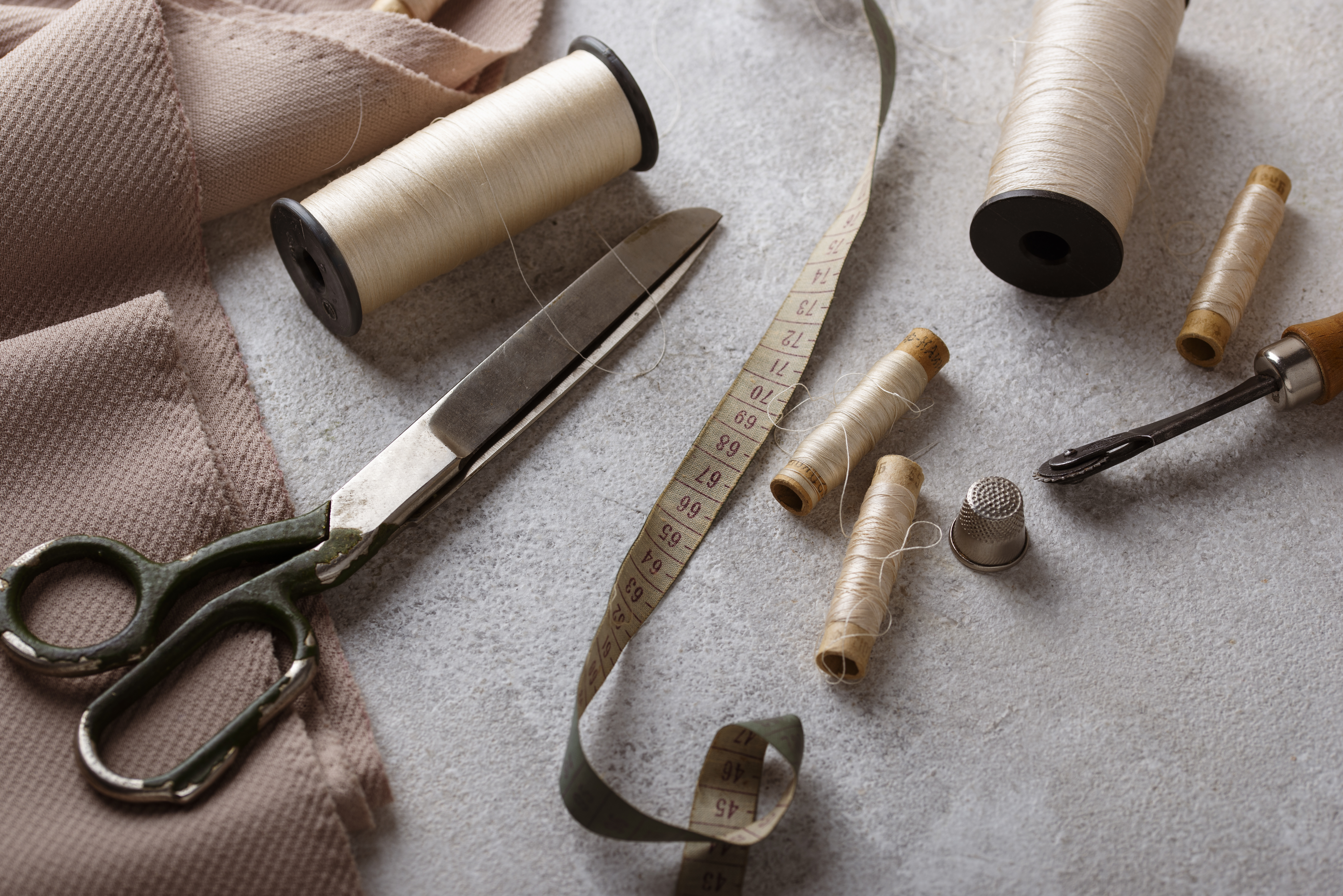 tailoring items arrangement still life